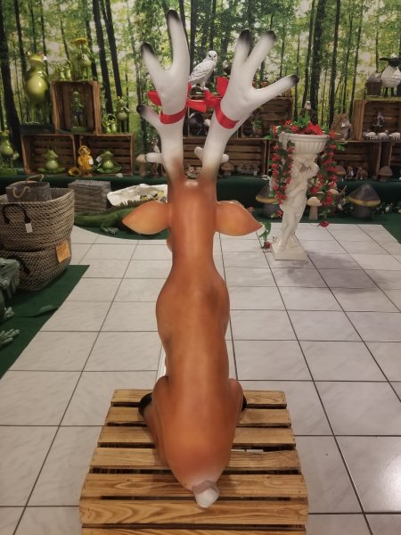 Weihnachten Rudolf Renntier Figur, sitzend *SELBSTABHOLUNG*